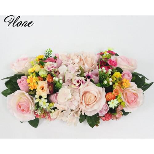 Flone Artificial Flowers table-runners Row wedding arch floral party home-decoration fake flower arrangement backdrop decor