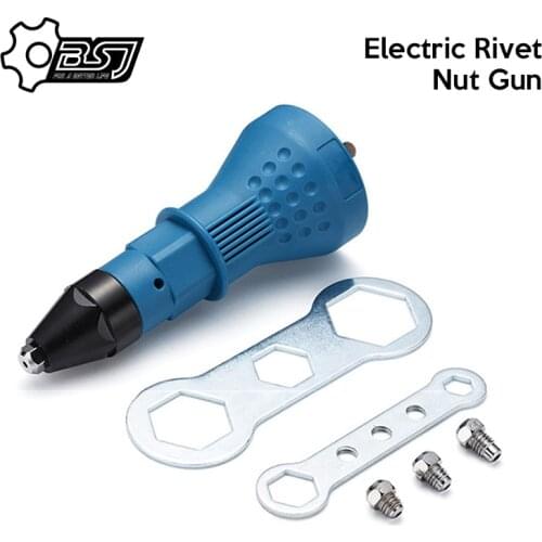 Electric Rivet Nut Gun Riveting Tool Cordless Riveting Drill Adaptor Insert Nut Tool Riveting Drill Adapter 2.4mm-4.8mm