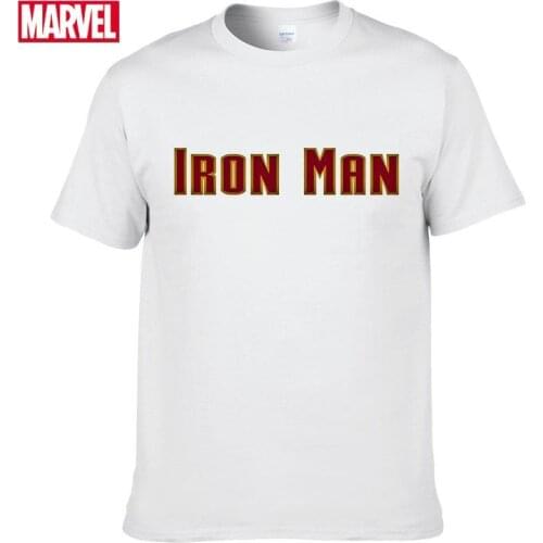 Marvel The Avengers Tony Stark Iron Man Short sleeve tee Mens T-shirts with short sleeves 2021 Summer graphic t shirts Top #27
