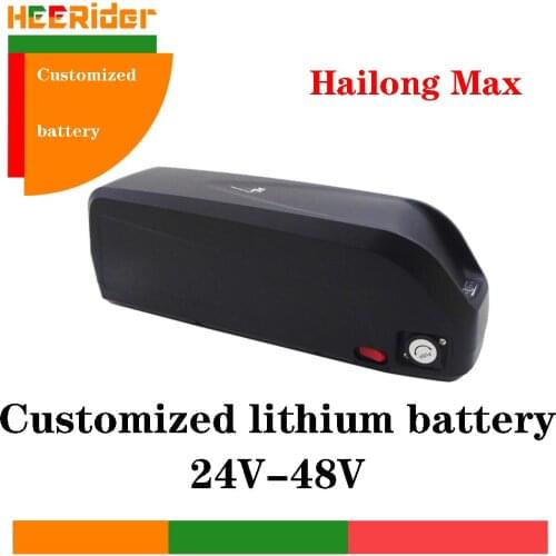 Customized lithium battery Hailong Max box 24V 36V 48V Electric bicycle scooter electric vehicle battery pack eBike
