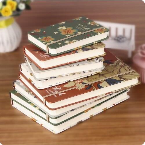 Agenda 2021 Kawaii Vintage Flower Strappy Notebook Journal Bullet Monthly Weekly Planner Agenda Papelaria School Stationery