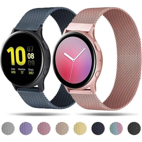 20mm 22mm magnetic strap For Samsung Active 2 40/44mm Gear S3 Frontier bracelet Huawei GT/GT2/2e/Pro Galaxy watch 3/45/42mm band