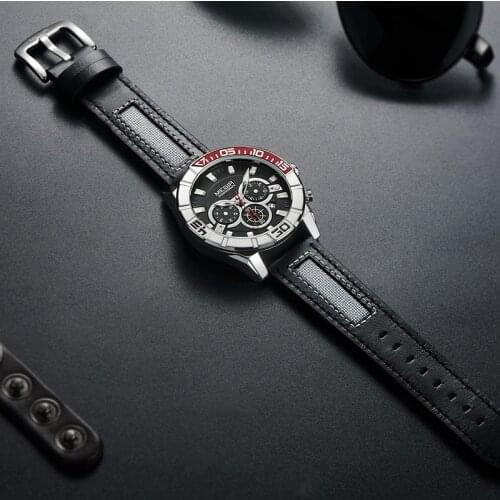 MEGIR Men Fashion Quartz Wristwatches Chronograph Luxury Top Brand Military Sports Casual Watches Clock Male Relogio Masculino