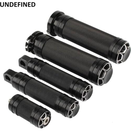 Motorcycle 1'' CNC Handle Grip 25mm Handlebar Grips+Foot Peg+Shifter Pegs For Harley Sportster Touring Dyna Softail Bobber VRSC