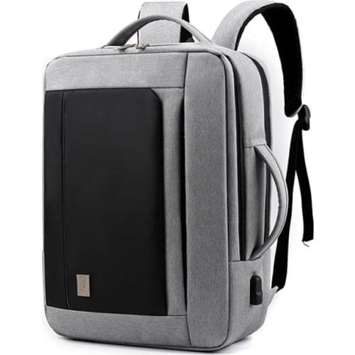 Mens Backpack Casual Business USB Charge Computer Laptop Backpacks Large Capacity Anti-theft Waterproof Schoolbag Bag For Male