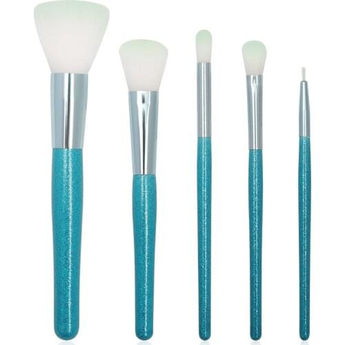 5Pcs Makeup Brushes Set Eye Shadow Eyebrow Eyeliner Blush Loose Foundation Powder Professional Lip Women Cosmetic Tools