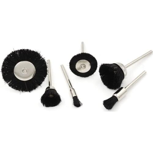 5pcs Mini Wood Working Buffing Polishing Grinding Abrasive Disc Head Set Nylon Brush Wheel For Dremel Drill Rotary Tools