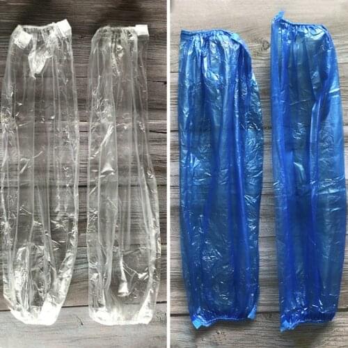 100pcs Disposable Protective Sleeves Cover Protective Waterproof Disposable Arm Sleeves Covers Plastic Oversleeves