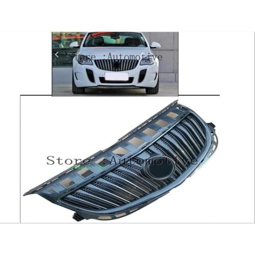 With LOGO Modified Front Racing Grille Grills Radiator For Buick Regal /GS 2014 2015 2016 Bumper Mesh Trims Cover Opel Insignia