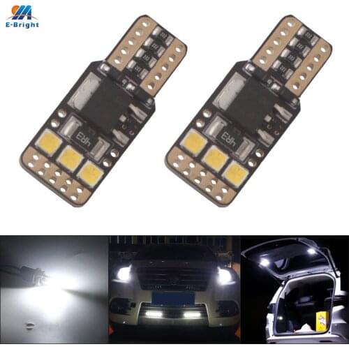 T10 W5W 194 168 2825 LED Canbus Error Free Light Bulbs 158 175 Trunk Dome Map Lights Side Marker Lamps Nonpolarity 3030 2PCS