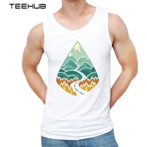 TEEHUB 2019 Fashion Creative Road Design Men Tank Tops Funny O-Neck Vest Sleeveless Casual Men Tee