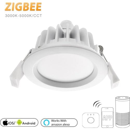Zigbee Smart CCT Spot Light MP APP Control 230V 9W Recessed Ceiling Lamps IP65 Bathroom Downlight Works With Alexa Google Home