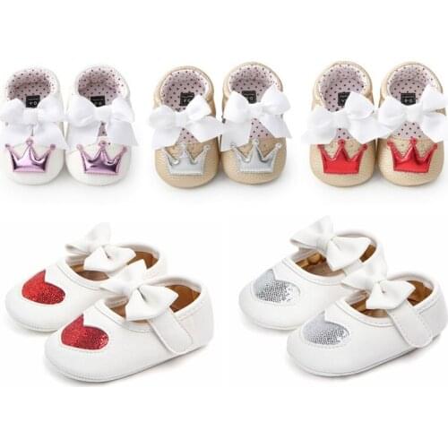 Autumn Spring Fashion Shoes New Lovely PU Soft Bottom Baby Girl Princess Shoes 0-18M