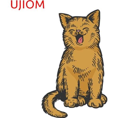 UJIOM Cartoon Cute Cat Home Decoration Living Room Decor Wall Stickers Kitchen Bathroom Toilet Waterproof Decor Poster Decals