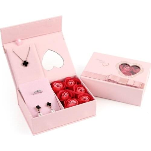 Wrapping Gift Case Gift Box Foldable Flower Box Living Room Wedding Portable Beautiful jewelry box With the bag