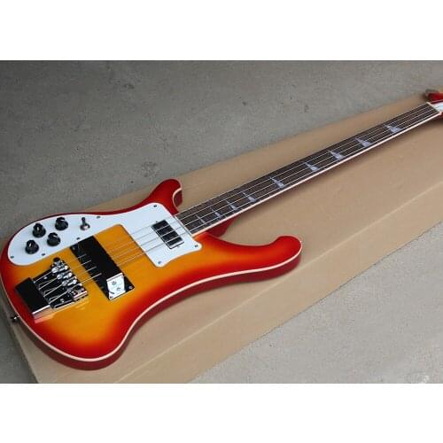 Factory Outlet-Left Handed 4 Strings CS Electric Bass with White Binding,Rosewood Fretboard