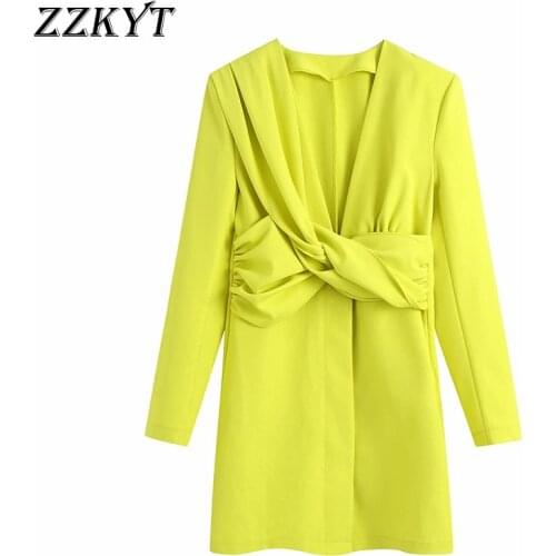 Желтые летние платья ZZKYT China At AliExpress