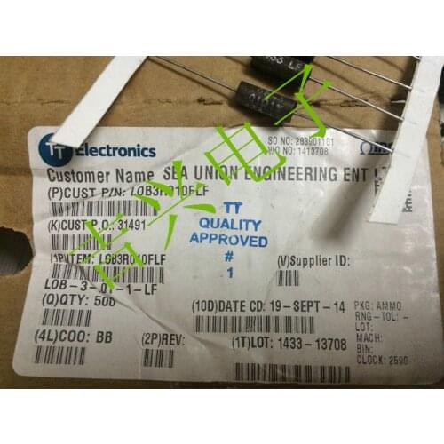 100% 10PCS New and original LOB-3 0.01R 1% 3W IRC high fever resistance