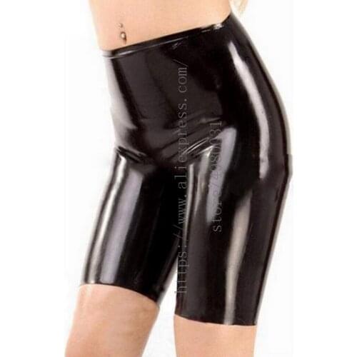 100% handmade middle waisted slim latex shorts made of 0.4mm thickness natural latex materials