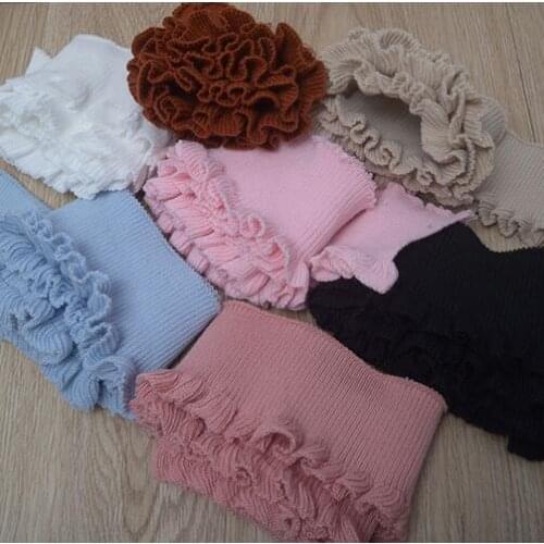 2pcs Sold by PCS,Different Length Ribbed Cotton Edge Ruffled Drape Webbing Neck Knitted Sweater Waist Elastic Bias Tape Z326