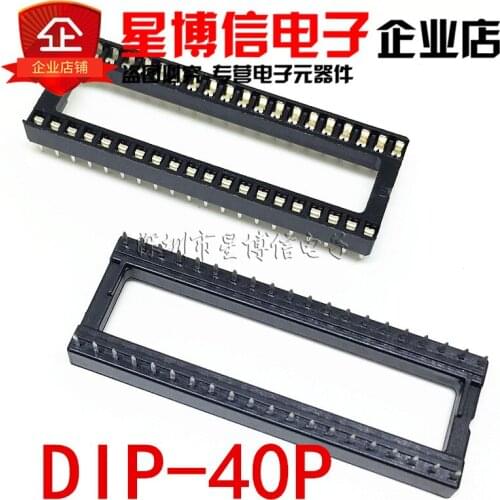 Free shiiping 50 PCS DIP-40P Wide IC SOCKET 40 PIN 40Pin 40P 40 P DIP40 IC Sockets Adaptor Solder Type