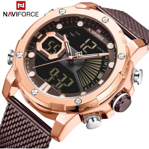 NAVIFORCE Top New Brand Lucury Men Watch Sport Watchs Stainless Steel Waterproof Wristwatches Gifts for men relogio masculino