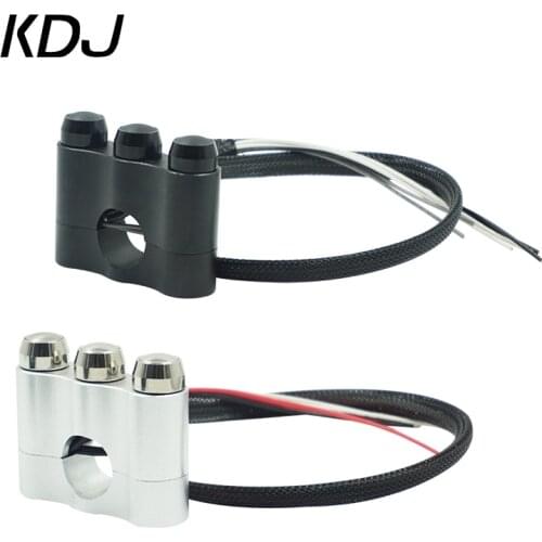 CNC Aluminum 7/8'' 22mm Motorcycle Switches Handlebar Mount Switch For Horn Headlight Fog Light ON OFF Start Kill Reset Button