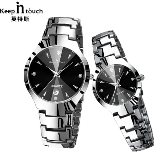 KEEP IN TOUCH Simple Mens&Women Watches Alloy Quartz Couple Watches Ladies Luminous Waterproof Couple clock relogio masculino