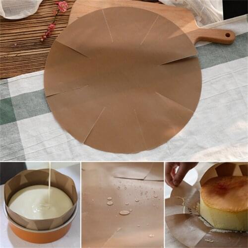 Baking Tools Easy To Use Mold Cake Mat Cake Tin Liner Non-stick For Baking Pan Sheet Khaki Round Cake Mats