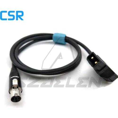 D-TAP plug to mini xlr 4pin for ALPHATRON EVF-O35W-3G power cable 80CM