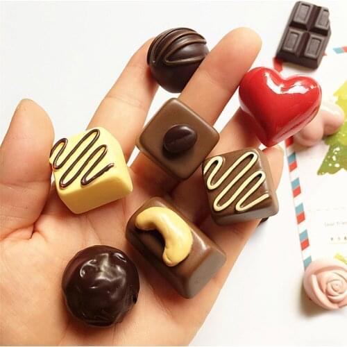 Simulation Food Play Chocolate Resin Art Design Three-Dimensional Cute Home Decor Fridge Magnet Refrigerator Decoration Gift