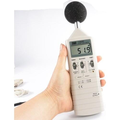 TES-1350R Sound Level Meter / Noise Meter with RS232, Resolution 0.1dB Volume Range 35-130dBAUX OUTPUT JACKS