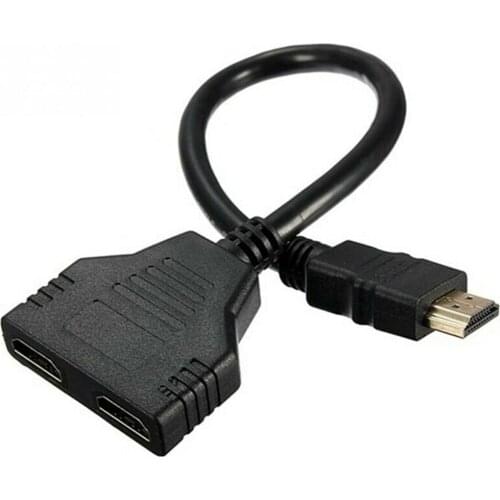 Exquisitely Designed Durable 1080P HDMI-compatible Port Male to 2 Female 1 In 2 Out Splitter Cable Adapter Converter