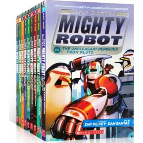 9 Books/Set Ricky Ricottas Mighty Robot English Picture Story Book Kids Reading Children Early Education Age 4