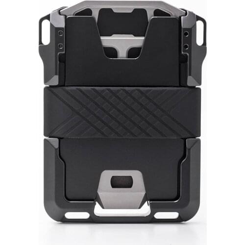 SEMORID 2020 New RFID ID Credit Card Holder Utility Man Aluminum Metal Smart Automatic Pop-Up Retro Tactical Leather Wallet