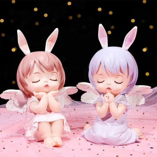 Angle Girls with Wing Resin Crafts Mini Garden Accessories Christmas Decorations Modern Home Decor Children Bedroom Decor