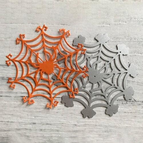 Halloween Spider Web Metal Cutting Dies Stencil DIY Scrapbooking Album Paper Card Template Mold Embossing Craft Decoration