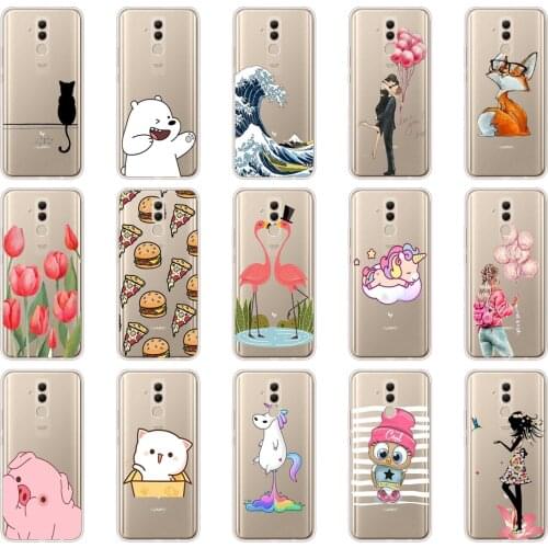 Cartoon Case Huawei Mate 20 Lite Case Cover for Huawei Mate20 Lite Fundas Soft Panda Bear Doll Unicorn Phone Case