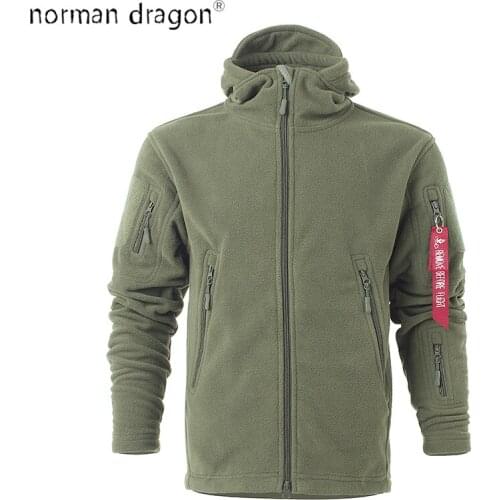 Winter Military Fleece Warm Tactical Jacket Men Thermal Breathable Hooded men Coat Outerwear Army green Multi pocket Windbreaker