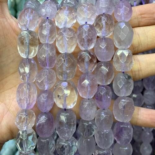 Natural Amethyst Quartz Beads 15'' Faceted Irregular DIY Loose Beads For Jewelry Making Men Women Beads Necklace Bracelet Gift
