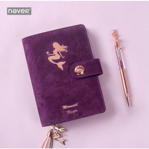 Never Mermaid Series A6 Journals and Notebooks Spiral Planner Organizer Diary Book Set Ofice and School Supplies Gift Stationery