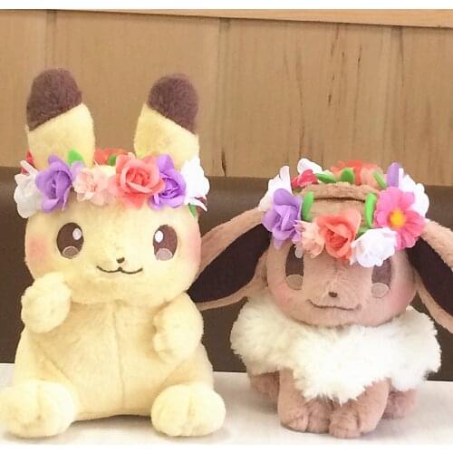 New Authentic Japan Pokemon anime game Pikachu&Eievuis Easter Eevee Plush Doll Stuffed Toy Limited Plush Doll Toy