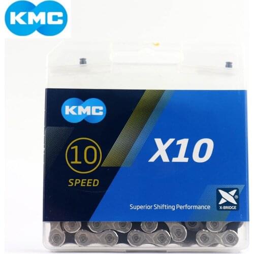 2019 NEW KMC X10 X10.93 MTB Road Bike Chain 10 20 30 Speed 116L 10 Speed Bicycle Chain Magic Button Mountain With Original box