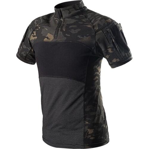 New Us Army Tactical Military Uniform Airsoft Camouflage Combat-proven Shirts Rapid Assault Short Sleeve Shirt Battle Strike 3XL