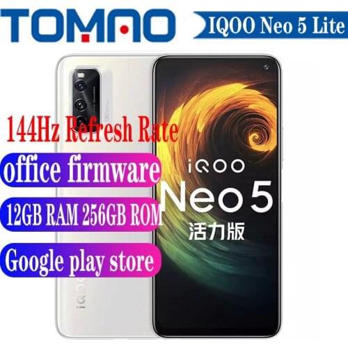 New Vivo iQOO Neo 5 Lite 5G Mobile phone 144Hz Android 11 Snapdragon 870 6.57" 4500 mAh 44W 48MP Main Cameras Google Play NFC