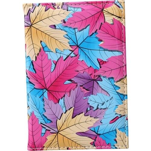 Brand Quality Passport Holder Maple Leaf Printing Style Women Fashion Designer Travel Passport Case Man Passport Cover