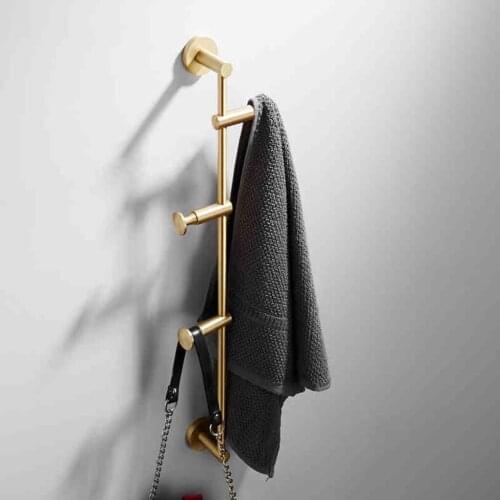 Rotated 180° Wall Mount Coat Hooks Coat Rack for Clothes Hat Behind the Door