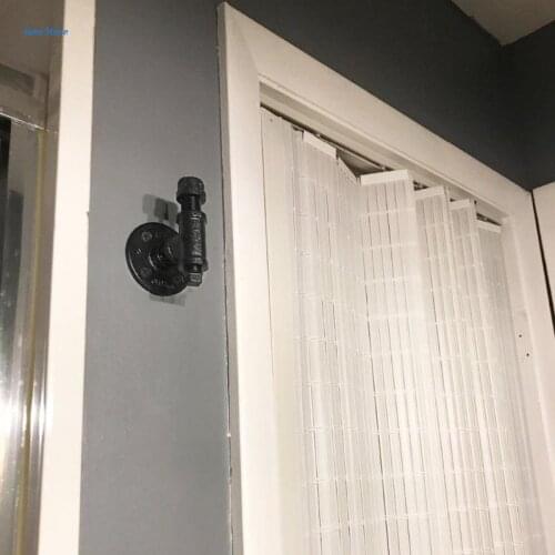 Industrial Iron Pipe Robe & Towel Hooks Wall Mounted Home Decor Bathroom Hardware Rustic Vintage Style Heavy Duty