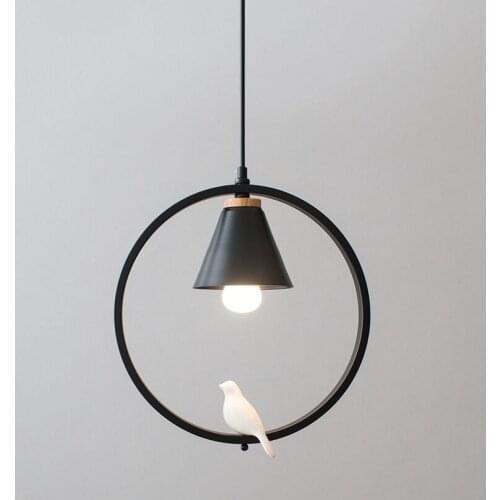 Simple Bedside Pendent Lights Modern Nordic Hanging Lamps for Living Room Bedroom Home Decor Lighting Bird Light Fixtures E27
