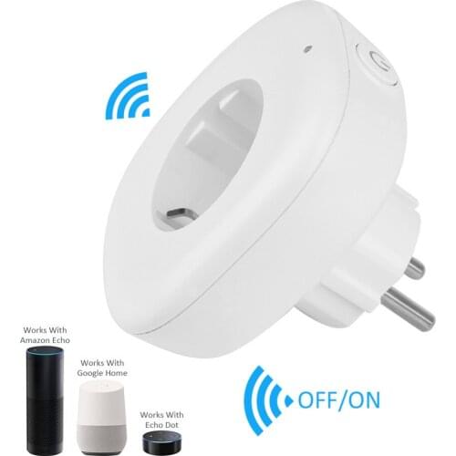 2018 New Timing Remote Control WIFI Smart Socket EU Plug Wireless Outlet Energy-saving safety Voice Intelligent Control Works